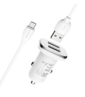 АЗУ Borofone BZ12 2.4A+micro white