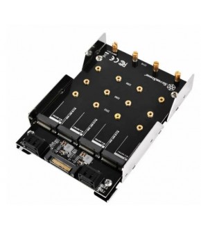 Адаптер SilverStone Tech 3.5" 4xM2 SATA SDP11