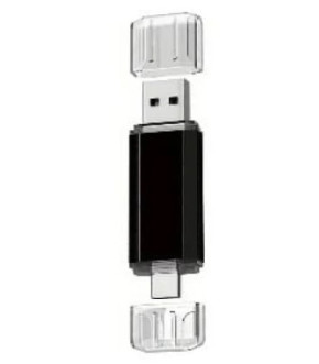 Флэш-драйвы Stelfors USB 3,0 64GB DUAL Type-C+Type-A STAR серия (метал черный)