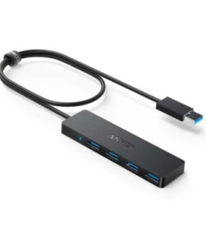 Кабель-Разветвитель ANKER A7516 4-Port USB 3.0 Ultra Slim Data Hub  Black/черный