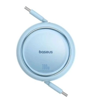 Кабель Baseus Free2Draw Mini Retractable Type-C-Type-C 100W 1m galaxy blue