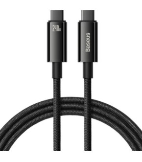 Кабель Baseus Tungsten Gold Fast Charging Data Cable Type-C to Type-C 240W 2m black