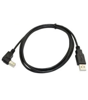 Кабель DeTech USB 2.0 AM-BM 90 градусов с ферритом