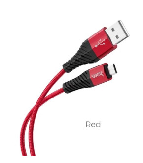 Кабель HOCO X38 Micro USB 1m red