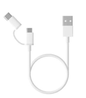 Кабель Mi 2 in 1 USB Cable Micro USB to Type C (30cm)