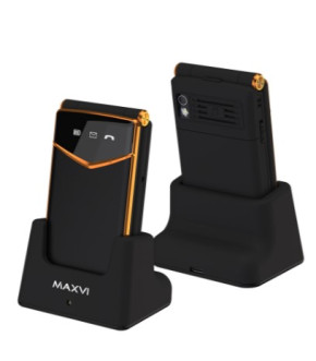 Моб.телефон Maxvi E11 ds Black-Gold