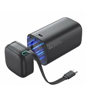 АКБ POWER Bank US-CD216 PD45W+QC3.0 2Ports+Type-c cable 18000mAh black