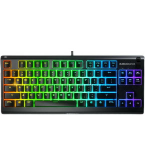 Клав игр Steelseries Apex 3 TKL RU черный USB for gamer LED (64817)