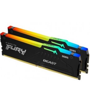 Память Kingston Fury Beast Black CL40 RGB DDR5 2x8GB 5600MT/s