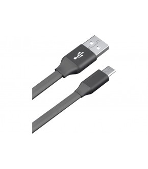 Кабель Akai CBL210B microUSB плоский черн