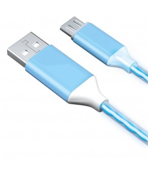 Кабель Akai CE-451BL microUSB 1m 1.5A LED син
