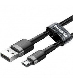 Кабель Baseus Cafule Micro 1.5A 2m grey+black
