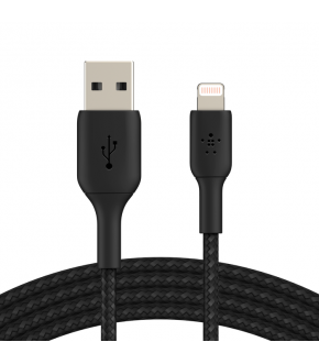 Кабель Belkin  BoostCharge  USB- Lightning нейлон 1м. черный