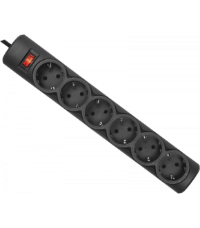 Сетевой фильтр Defender DFS 151 1,8 m, ч, 6 роз (99494)