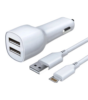 АЗУ Akai CH-6D10 2USB 2.1A+Lightning бел