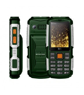 Моб. телефон BQ 2430 Tank Power Green-Silver
