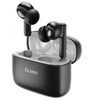 Наушники Bluetooth OLMIO TWE-015(ANC+ENC) black