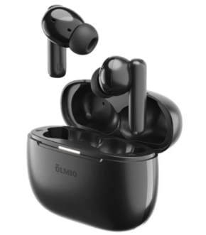 Наушники Bluetooth OLMIO TWE-025(ANC+ENC) black