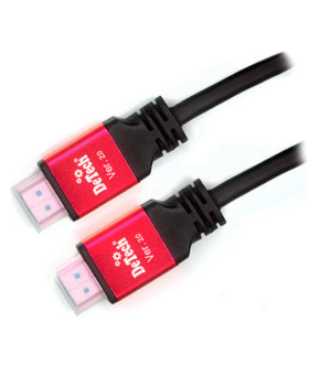 Кабель для монитора DeTech HDMI A-A v2.0 4K 2 феррита 20м BOX