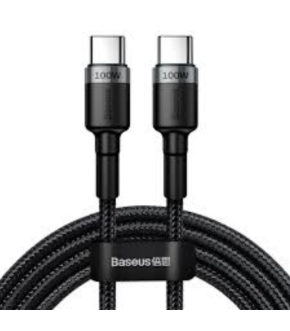 Кабель Baseus Cafule PD2.0 USB-C->Type-C 100W 1m Gray+Black