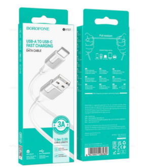 USB кабель Borofone BX101 Type-C 1m white