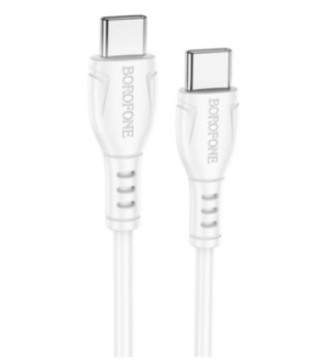 USB кабель Borofone BX105 Type-C to Type-C 1m 3.0A 60W white