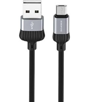 USB кабель Borofone BX28 Micro 1m 2.4A metal grey