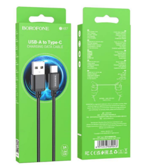 USB кабель Borofone BX87 Type-C 1m 3A black
