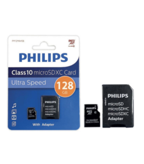 Флэш-карты Philips microSDHC 128GB Class 10 (SD адапт)