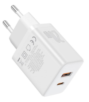 СЗУ Baseus Cube USB-C+A Qick Charger 20W white