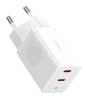 СЗУ Baseus GaN5 Pro USB-C+C Qick Charger 40W white