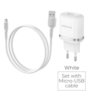 СЗУ Borofone BA36A Micro QC3.0 18W white
