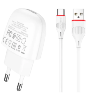 СЗУ Borofone BA49A Type-C 2.1A Fast charge white