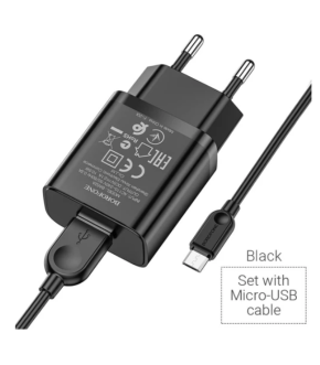 СЗУ Borofone BA52A micro 1USB 2.1A black