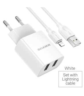 СЗУ Borofone BA53A  iPh  2USB 2.1A white