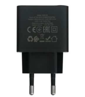 СЗУ Borofone BAS12A 1Usb 3.0A PD18W+ кабель Type-C black