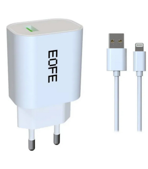 СЗУ EOFE EA02 18W 2.4A USB-A+каб Light белый