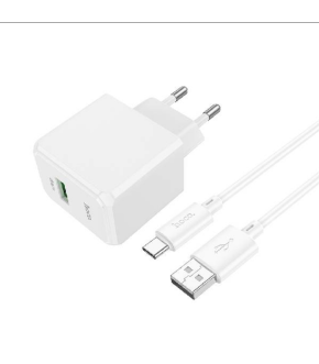 СЗУ HOCO CS12A 1USB 3.0A QC3.0+Type-C 18W white