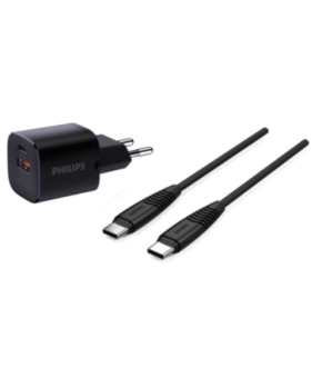 СЗУ Philips PD33W + кабель Type-C черный