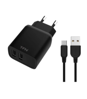 СЗУ TFN 2.4A+microUSB (WCRPD12W2U01) чер