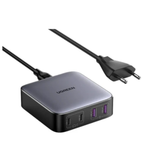 СЗУ UGREEN CD327 65W Nexode 2*USB-A+2*USB-C Desktop Fast Charger  серый