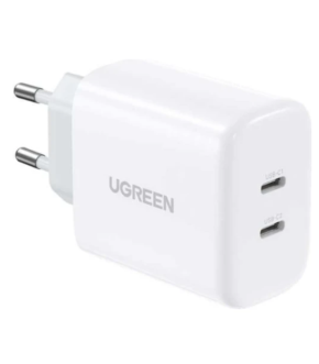 СЗУ UGREEN CD243 40W  USB-C+USB-C Fast Charger белый (10343)