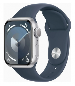 Часы Apple Watch 9 45mm Silver Blue (MR9E3LW/A) M/L