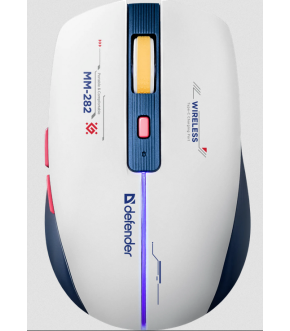Мышь Defender игр беспр Dila MM-282  white/blue.(52282)
