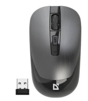 Мышь беспров Defender Wave MM-995 серая бесшумн (52993)